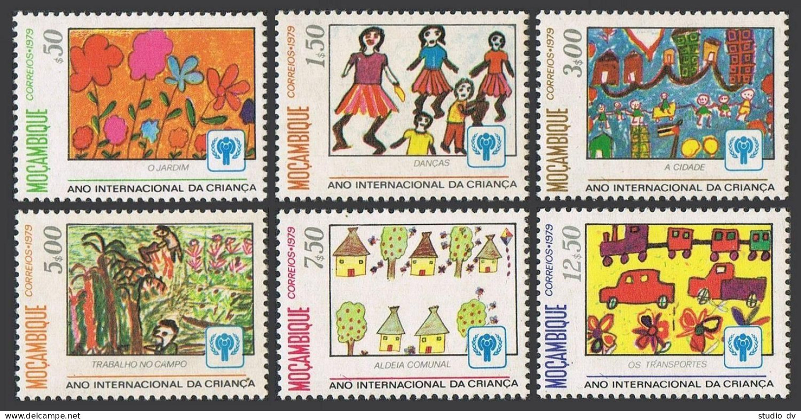 Mozambique 631-636,MNH.Michel 694-699. Year Of The Child IYC-1979.Child Drawings - Mozambique