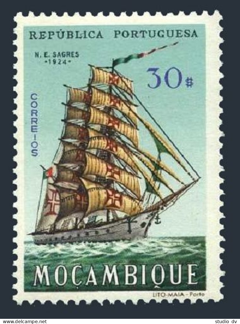 Mozambique 454,MNH.Michel 513. Sailing Ships,1963.Training Ship Sagres,1924. - Mozambique