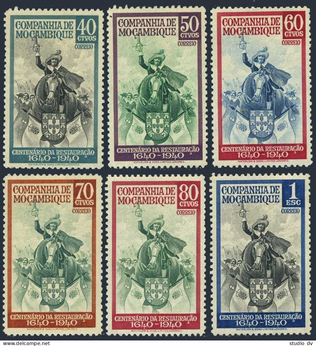 Mozambique Co 202-207, Hinged. Portuguese Monarchy. King John IV, Horseman. - Mozambique
