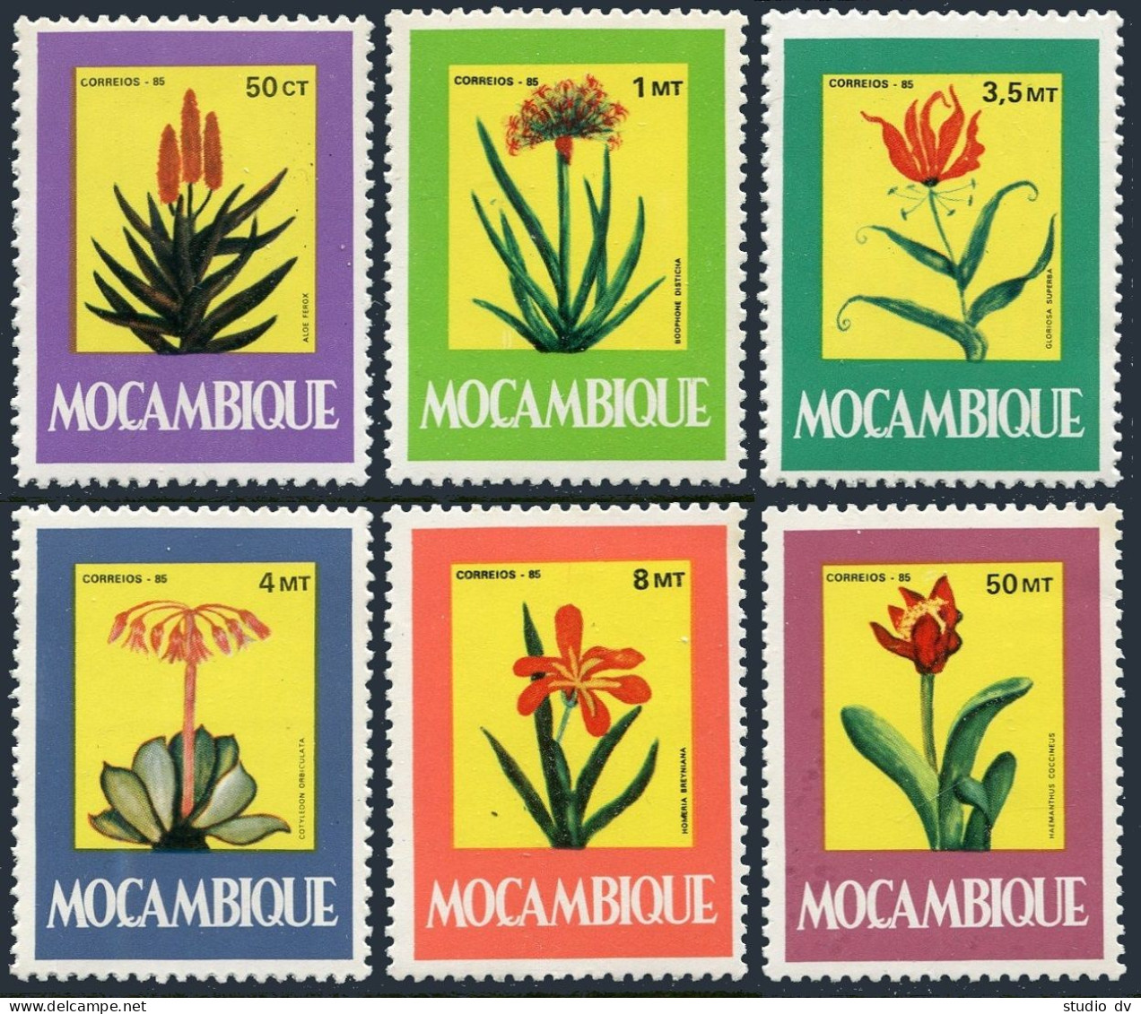 Mozambique 966-970A,MNH.Michel 1036-1041. Medicinal Plants 1985. - Mozambico