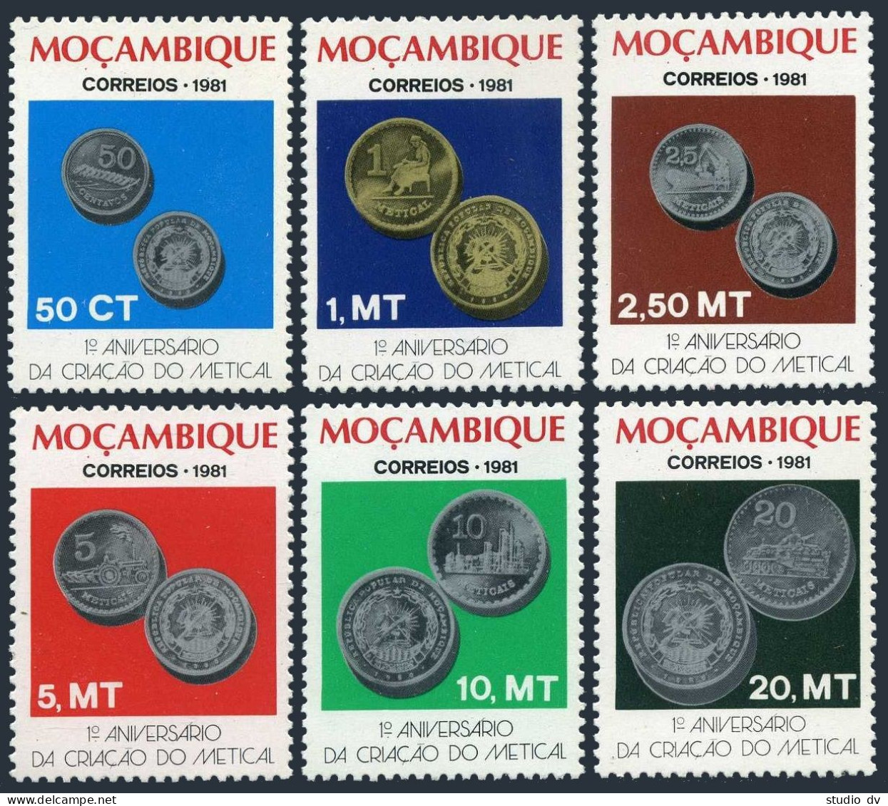 Mozambique 751-756,MNH.Michel 822-827. New Currency,1981.Coins. - Mozambique