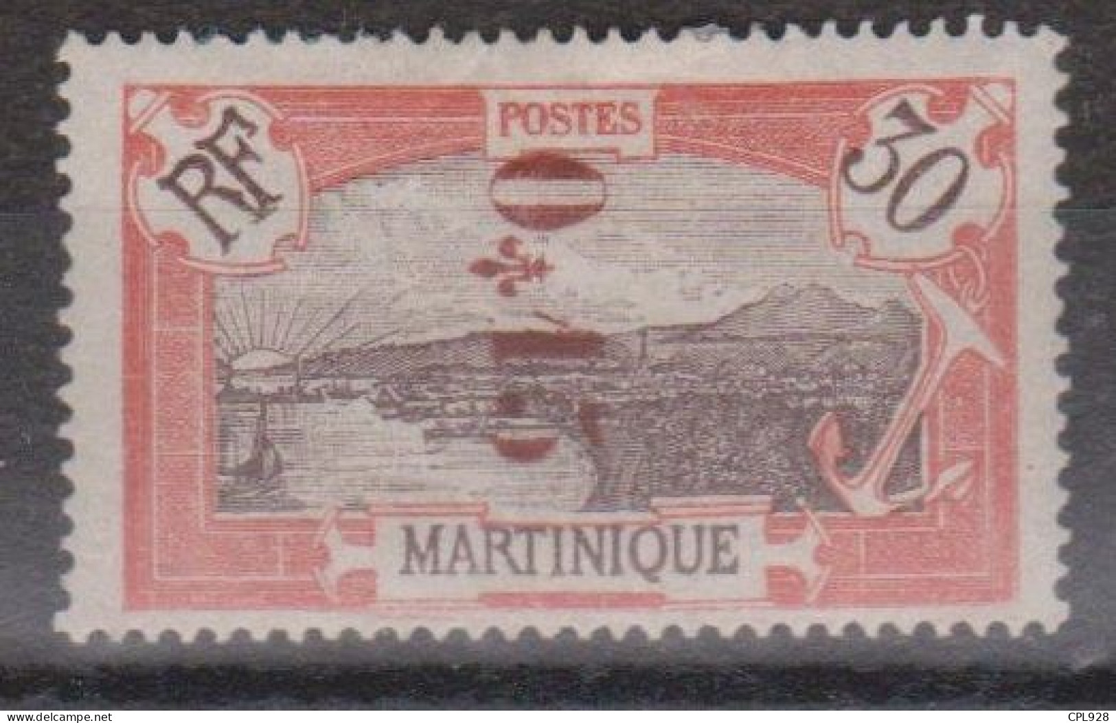 Martinique N° 108a Avec Charnière Surcharge Renversée - Unused Stamps