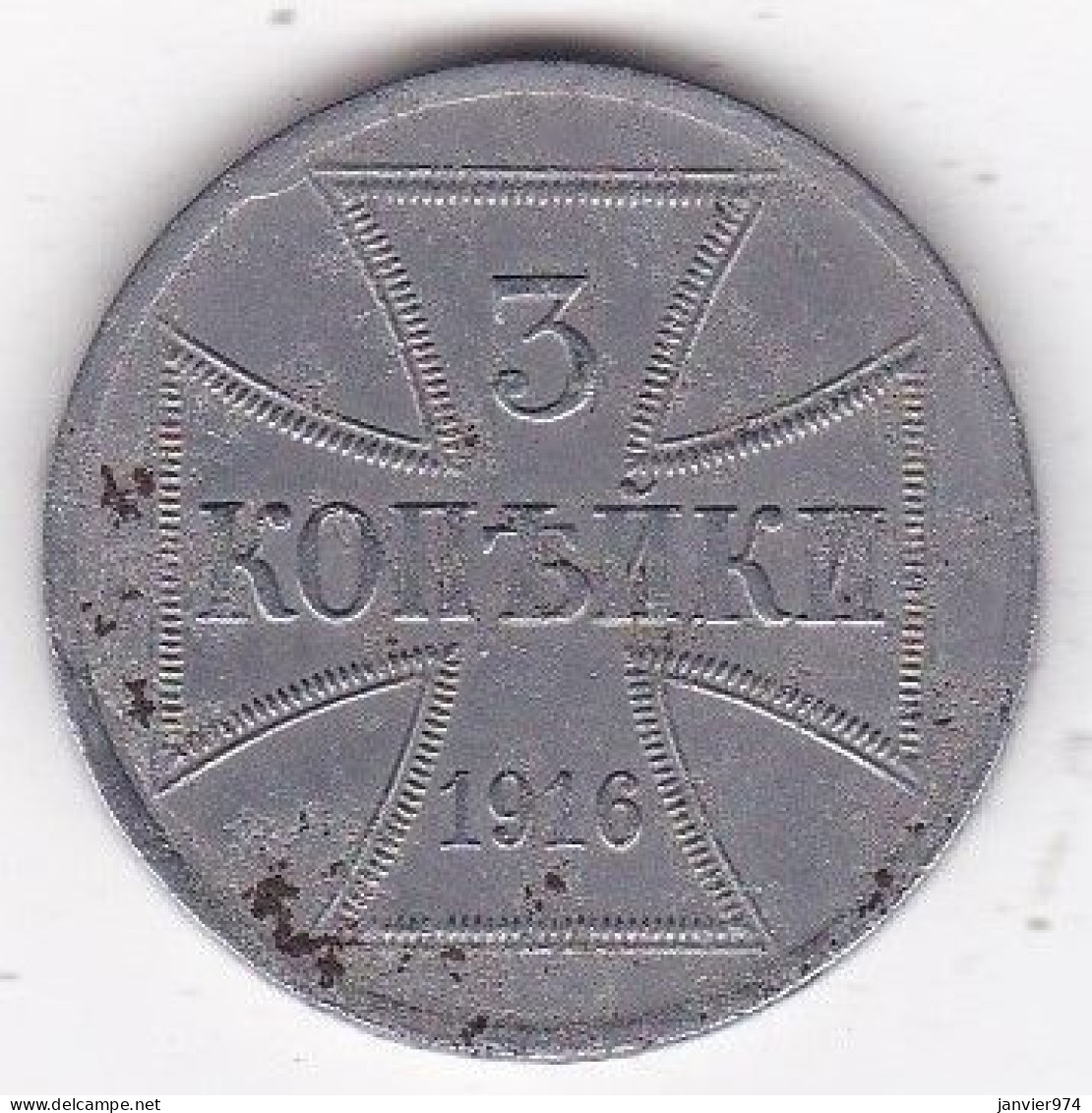 Monnaie Militaire . 5 Kopeks 1916  , En Fer , KM# 23 - Other & Unclassified