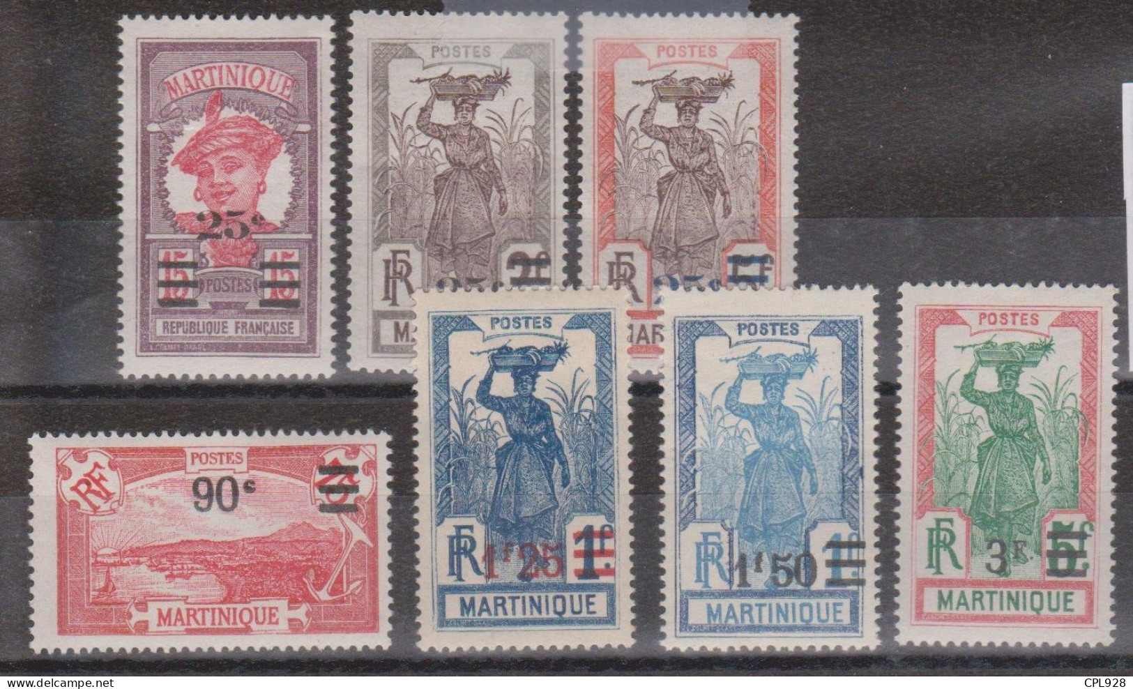 Martinique N° 111 à 117 Avec Charnières - Unused Stamps
