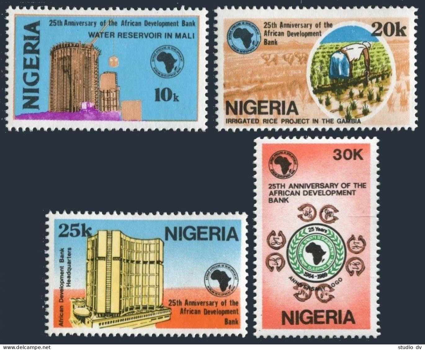 Nigeria 549-552,MNH.Mi 535-538. African Development Bank,25th Ann.1989. - Niger (1960-...)
