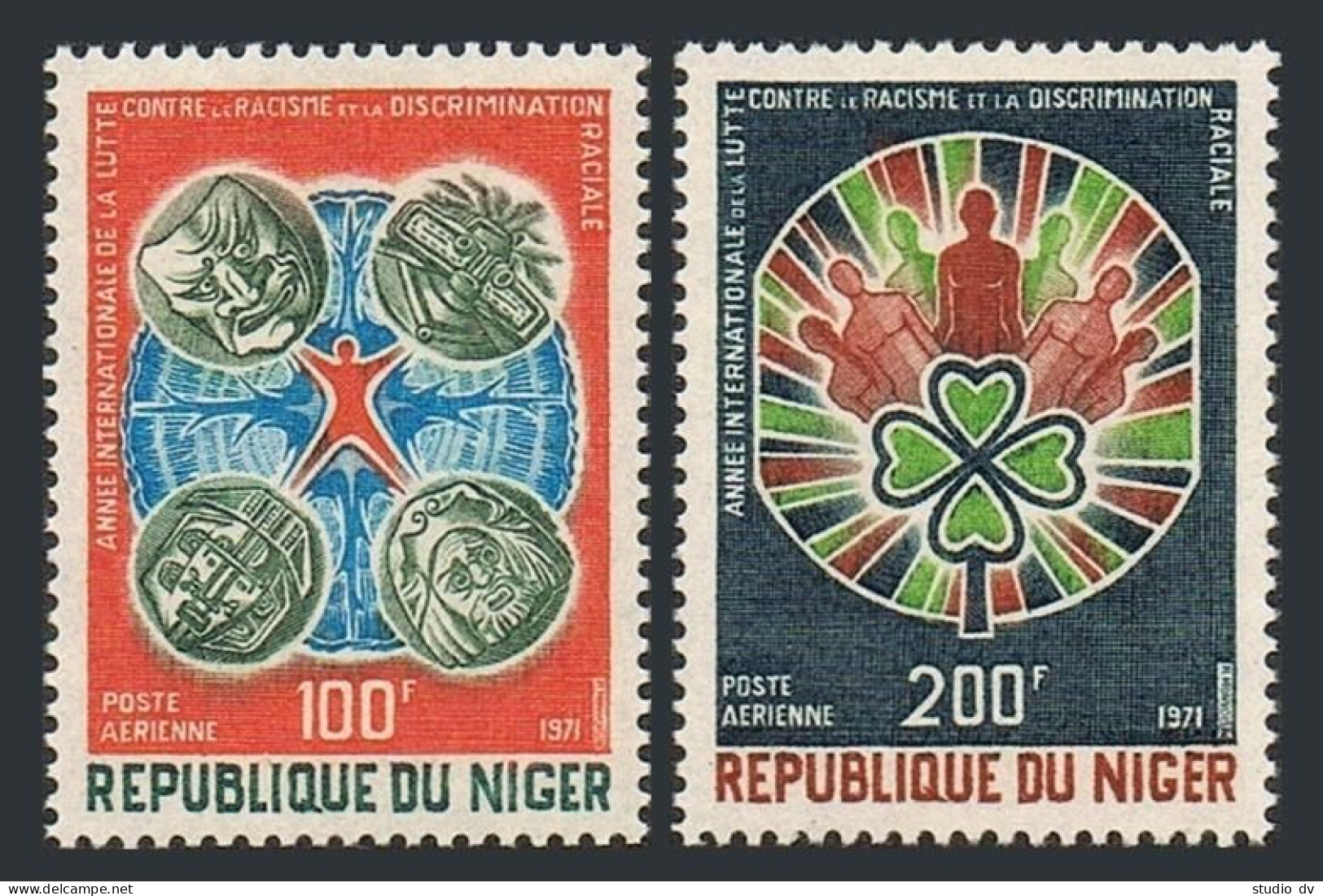 Niger C151-C152,MNH.Michel 282-283.Year Against Racial Discrimination,IYARD-1971 - Niger (1960-...)