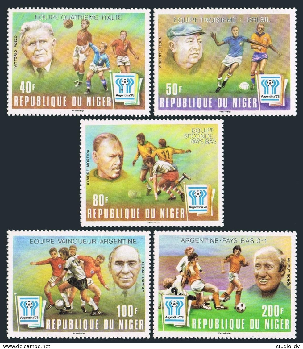 Niger 453-457,458,MNH.Michel 639-643,Bl.21.World Soccer Cup Argentina-78.Winners - Niger (1960-...)