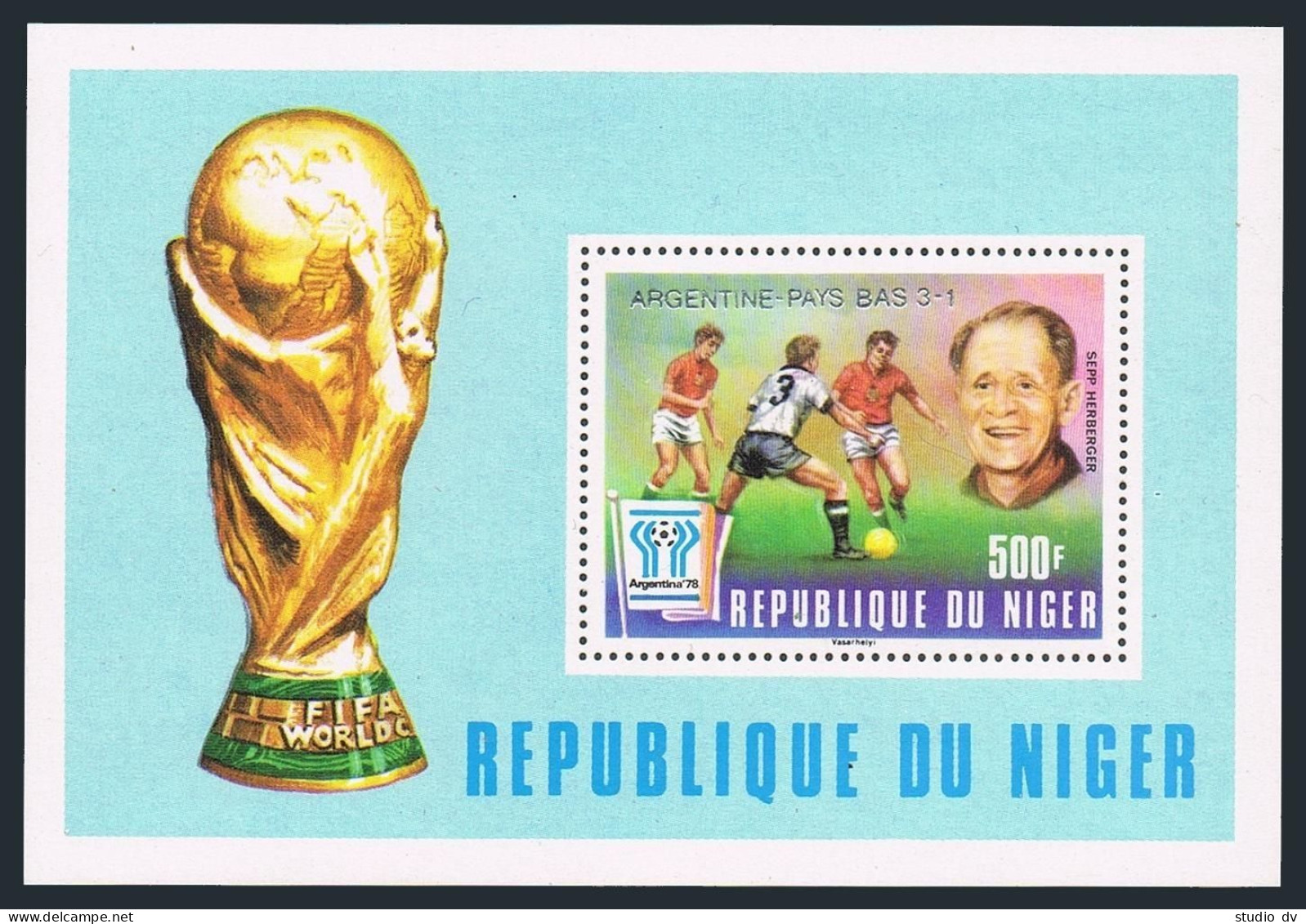 Niger 453-457,458,MNH.Michel 639-643,Bl.21.World Soccer Cup Argentina-78.Winners - Niger (1960-...)