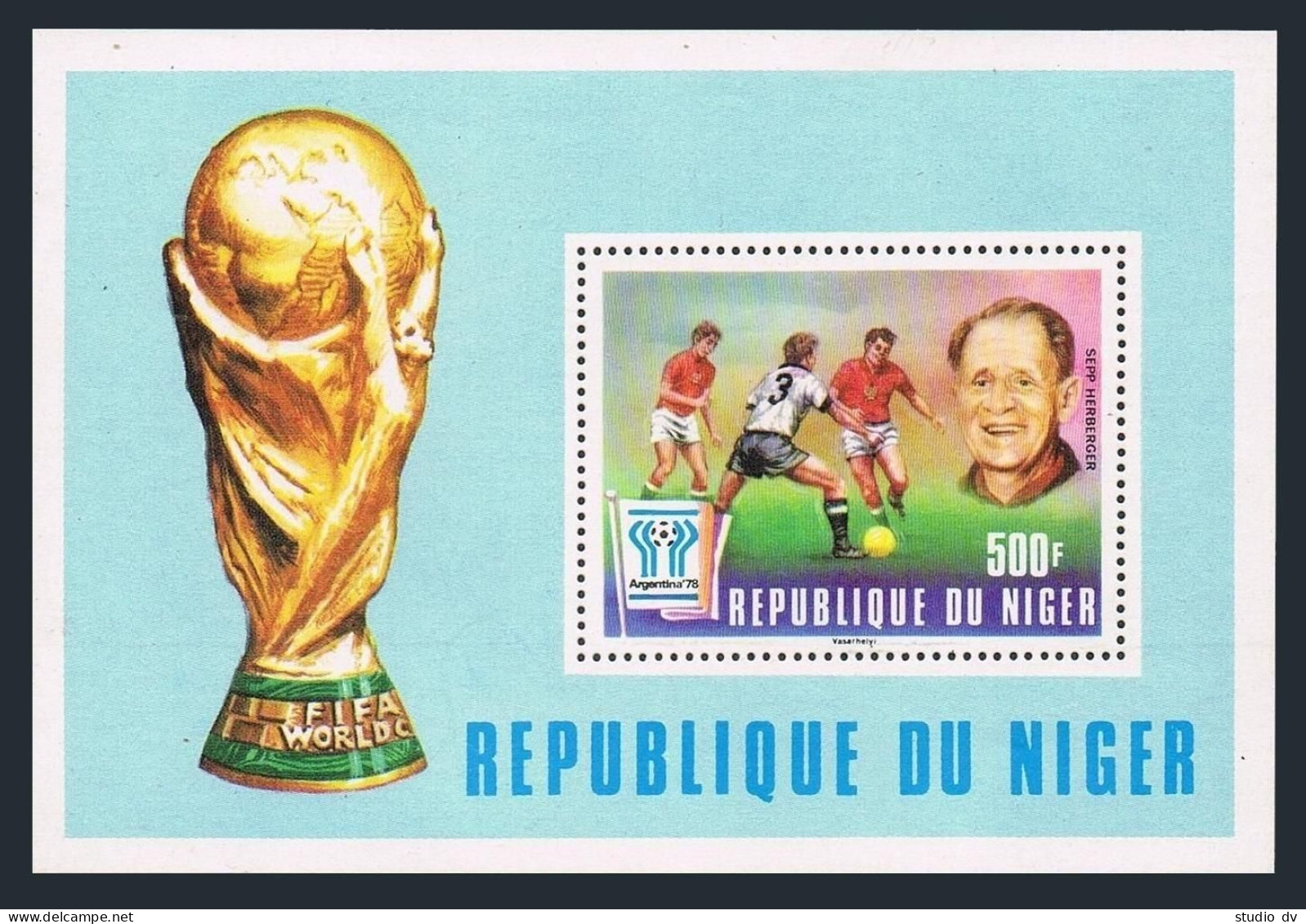 Niger 412-416,417,MNH.Michel 593-597,Bl.18. World Soccer Cup Argentina-1978. - Niger (1960-...)