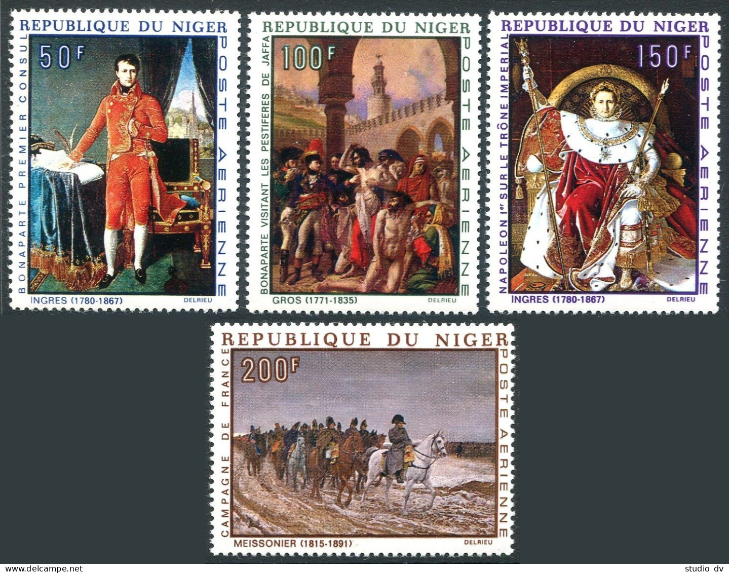 Niger C100-C103, MNH. Michel 206-209. Napoleon Bonaparte, 1969. Paintings. - Niger (1960-...)