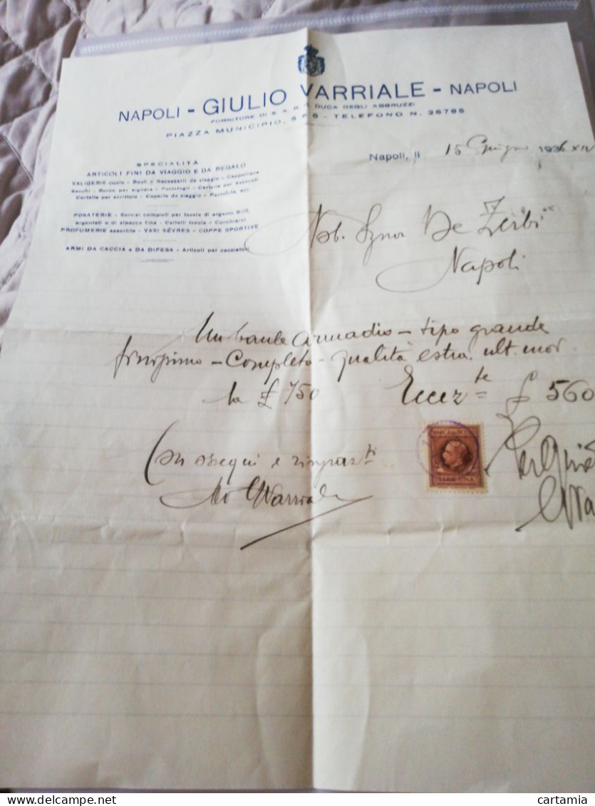 87C ) Storia Postale Cartoline, Intero, Lettera Valigeria Napoli - Marcophilie