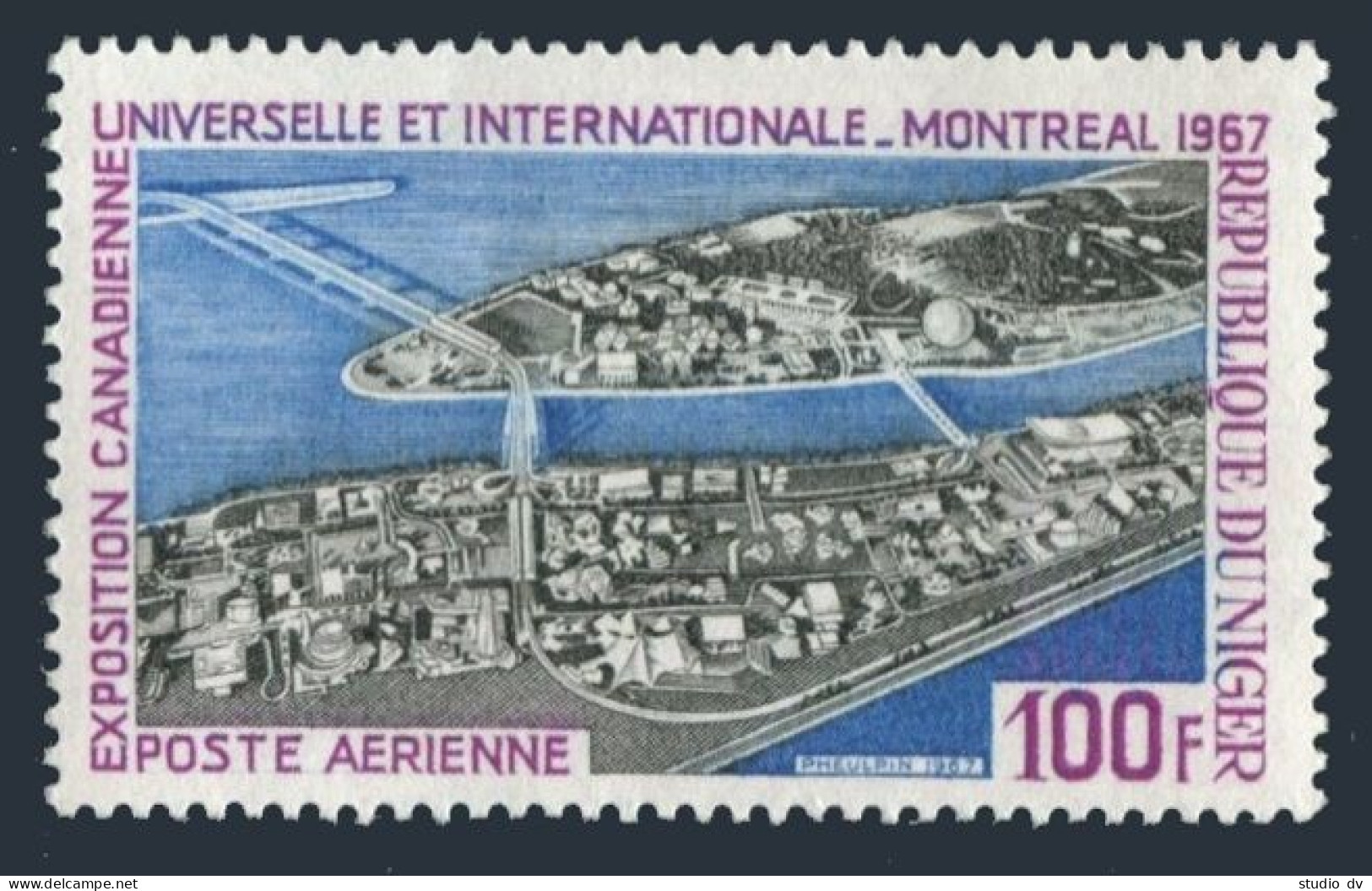 Niger C72, MNH. Michel 158. EXPO-1967, Montreal, Bridge. - Niger (1960-...)