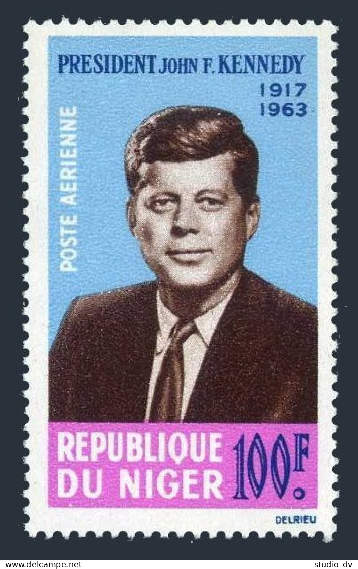 Niger C44,C44a Sheet, MNH. Michel 78, Bl.2. President John F.Kennedy. 1964. - Niger (1960-...)