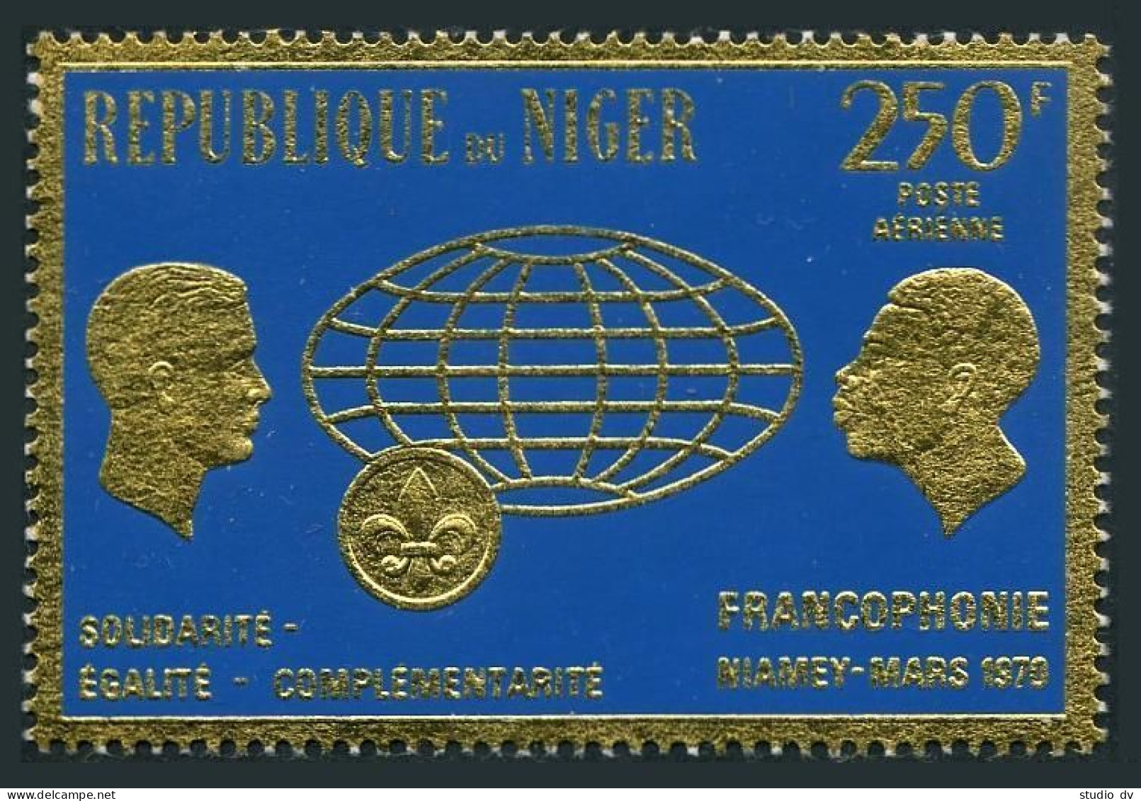 Niger C133,MNH.Michel 259. French Language Congress,1970.Fleur-de-lis. - Niger (1960-...)