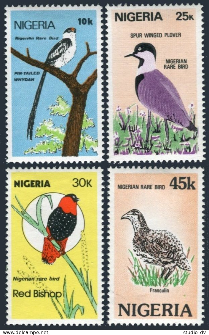 Nigeria 462-465,hinged.Mi 446-449.Rare Birds,1884.Whydan,Plover,Bishop,Francolin - Nigeria (1961-...)