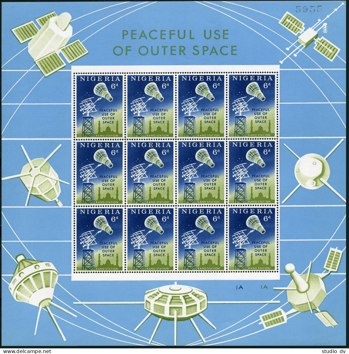 Nigeria 143-144 Imperf Margin,MNH. Mi 134-135. Peaceful Use Of Outer Space,1963. - Nigeria (1961-...)