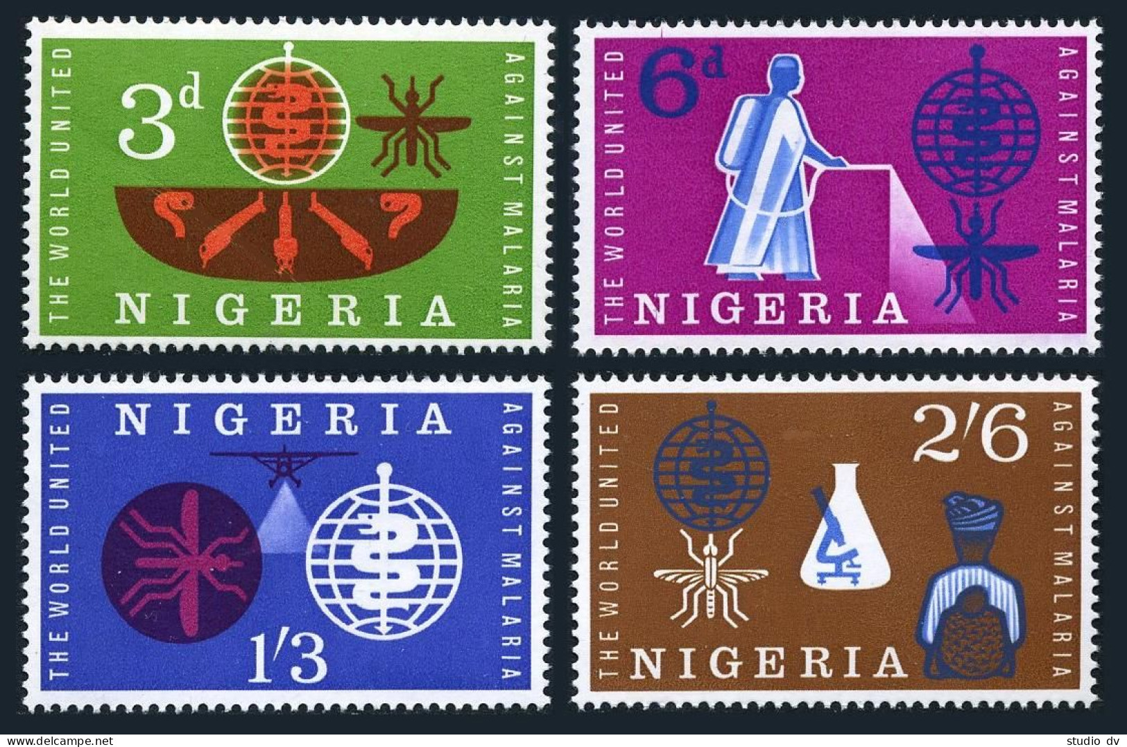 Nigeria 128-131, MNH. Michel 119-122. WHO Drive To Eradicate Malaria, 1962. - Nigeria (1961-...)