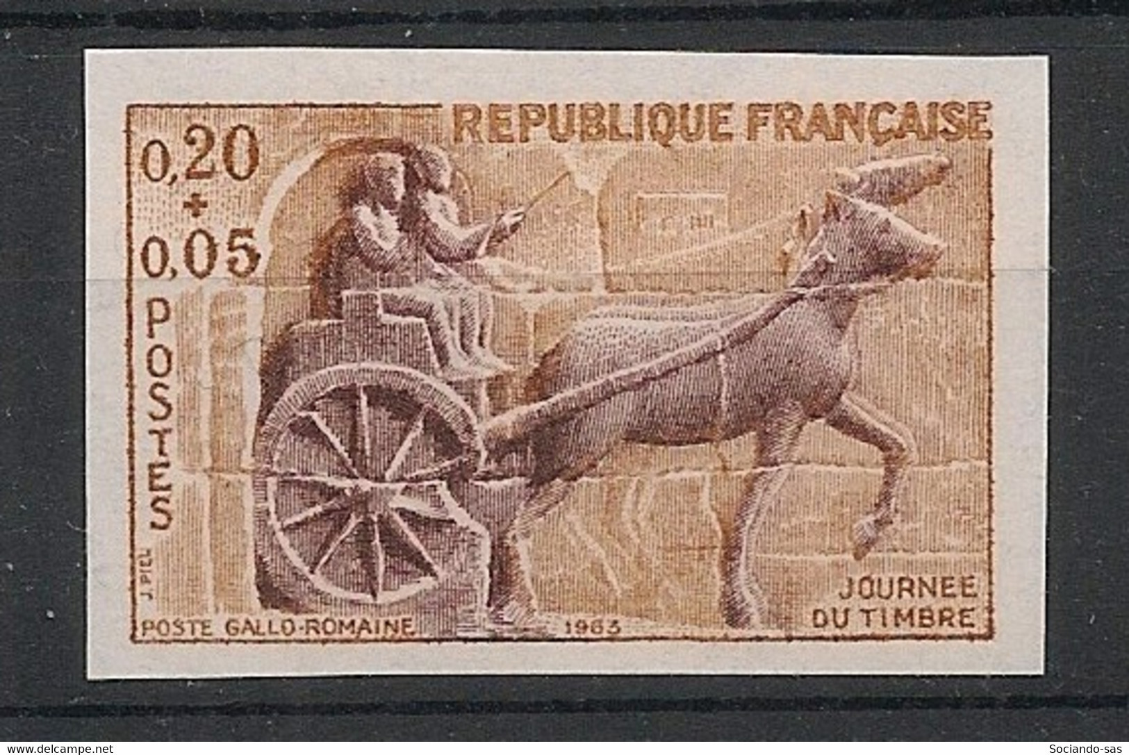 FRANCE - 1963 - N°YT. 1378a - Journée Du Timbre - Non Dentelé / Imperf. - Neuf Luxe ** / MNH / Postfrisch - 1961-1970