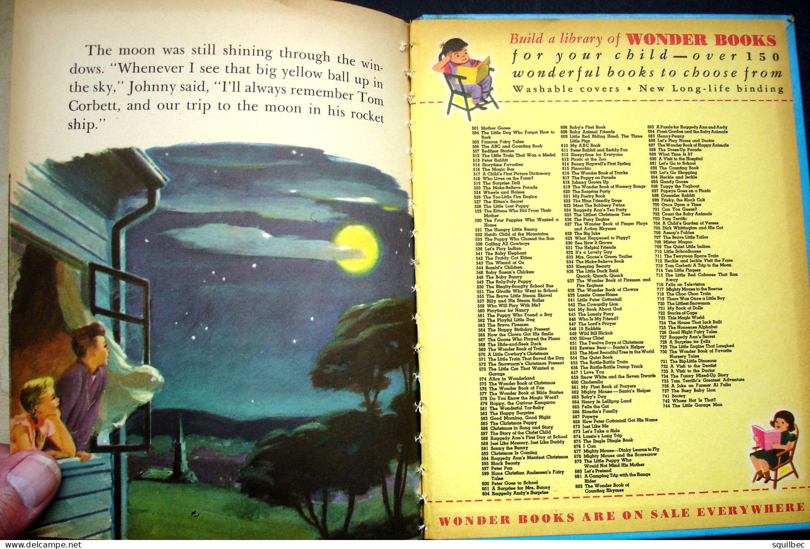 Tom Corbett: A Trip To The Moon Marcia Martin Edité par Wonder Books, New York, 1953 - science fiction - livre d'enfant