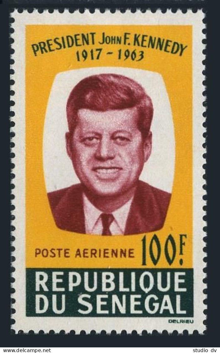 Senegal C40, Hinged. Michel 295. President John F. Kennedy, 1964. - Senegal (1960-...)