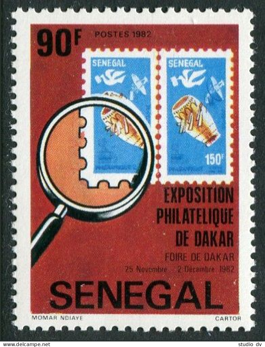 Senegal 593, MNH,. Michel . Dakar-1982 Stamp EXPO. Satellite. - Sénégal (1960-...)
