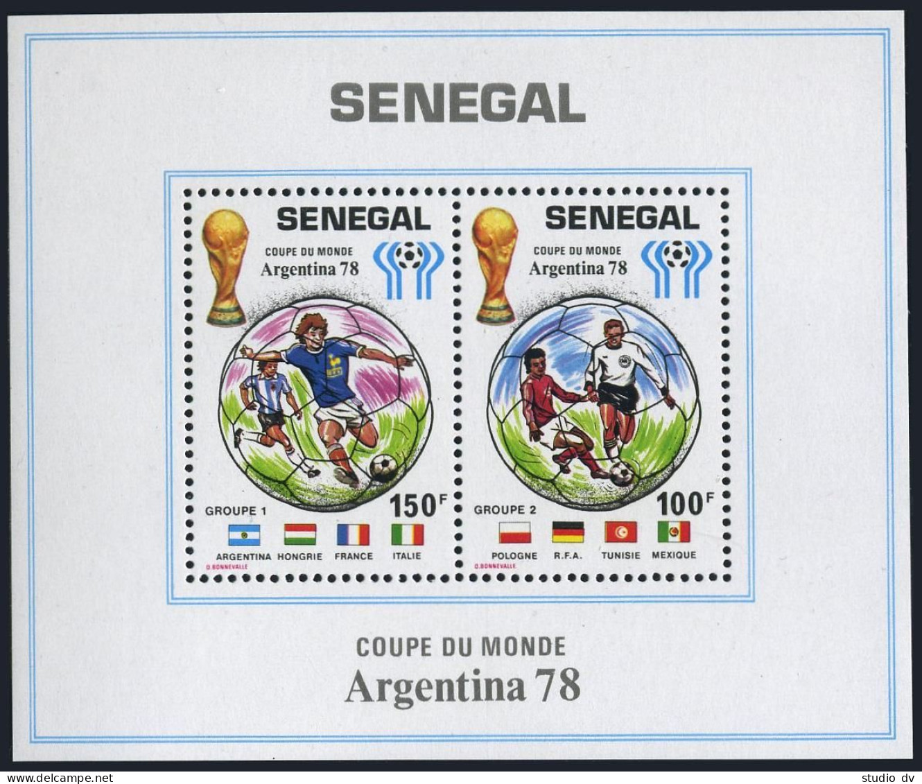 Senegal 485 Ab Sheet,MNH.Michel Bl.31. World Soccer Cup Argentina-1978. - Senegal (1960-...)