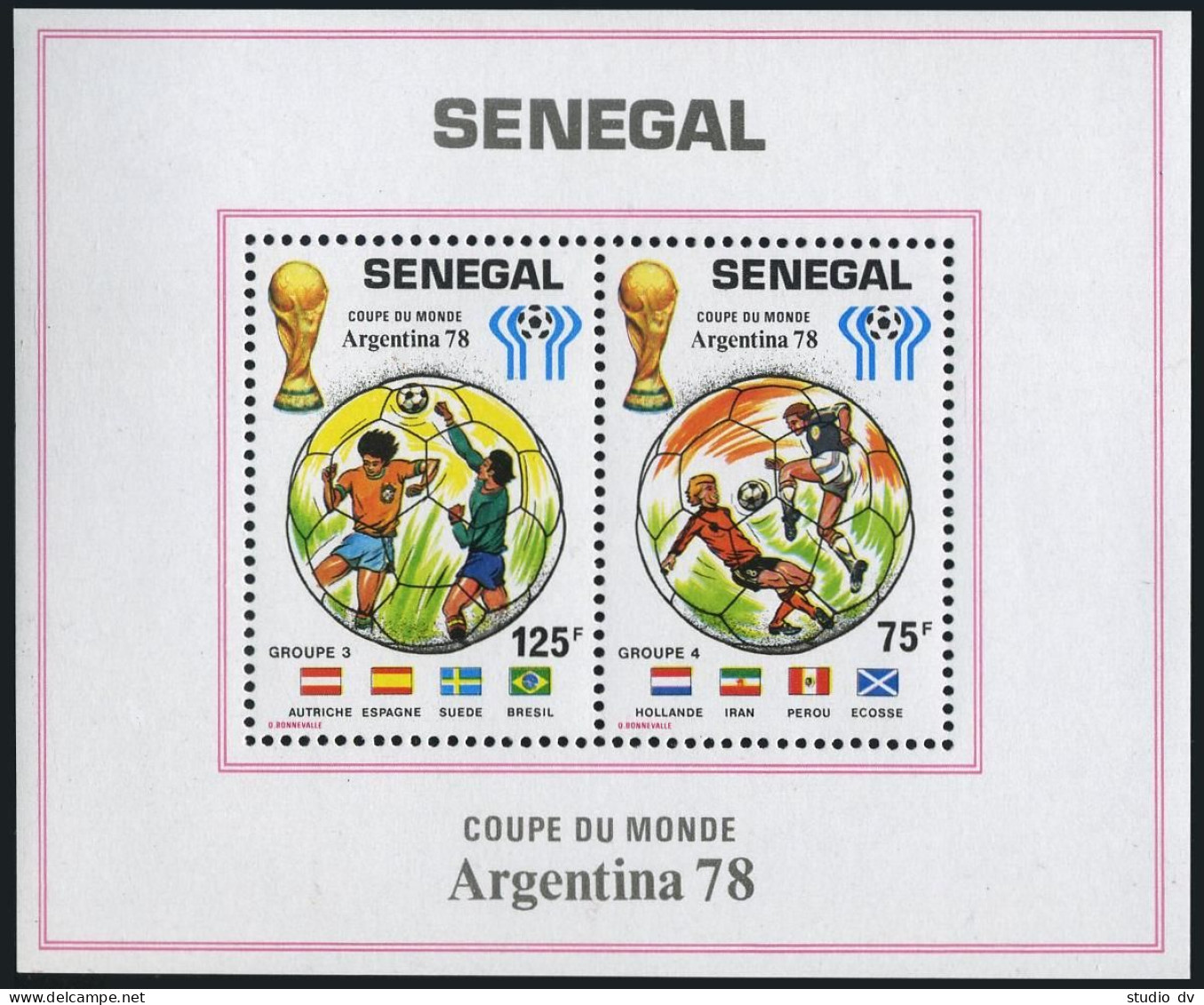 Senegal 481-486,MNH.Michel 671-674,Bl.31-32. World Soccer Cup Argentina-1978. - Senegal (1960-...)