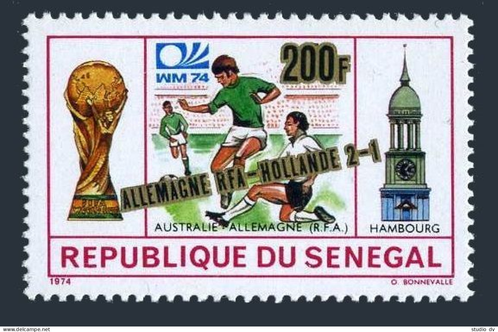 Senegal 400-403,406,MNH.Michel 553-556,561. World Soccer Cup Munich-1974.Views. - Senegal (1960-...)
