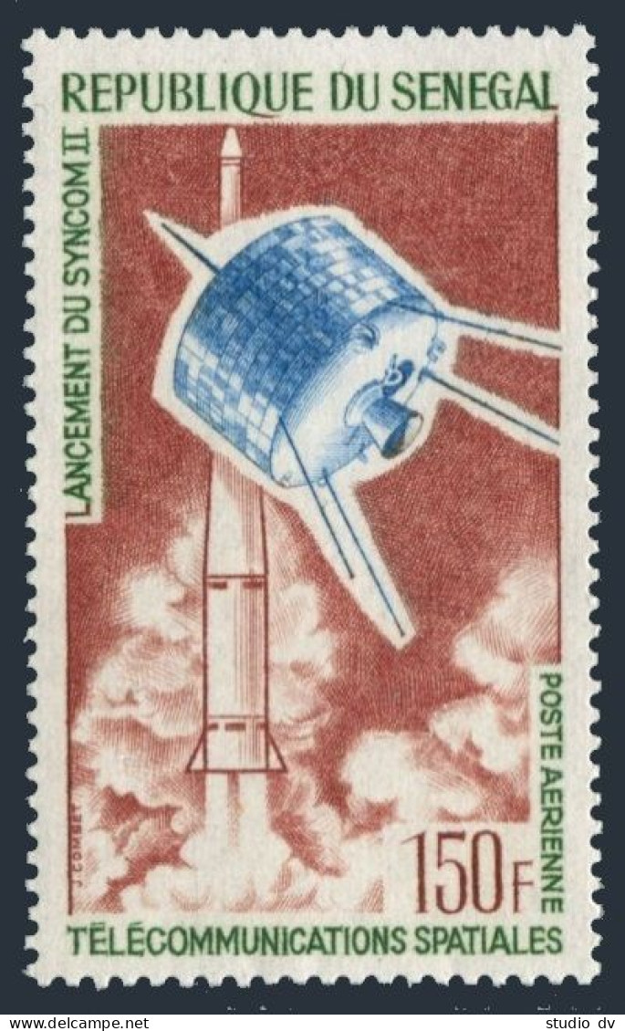 Senegal C39, MNH. Michel 290. Communication Through Space. SYNCOM 2, 1964. - Sénégal (1960-...)
