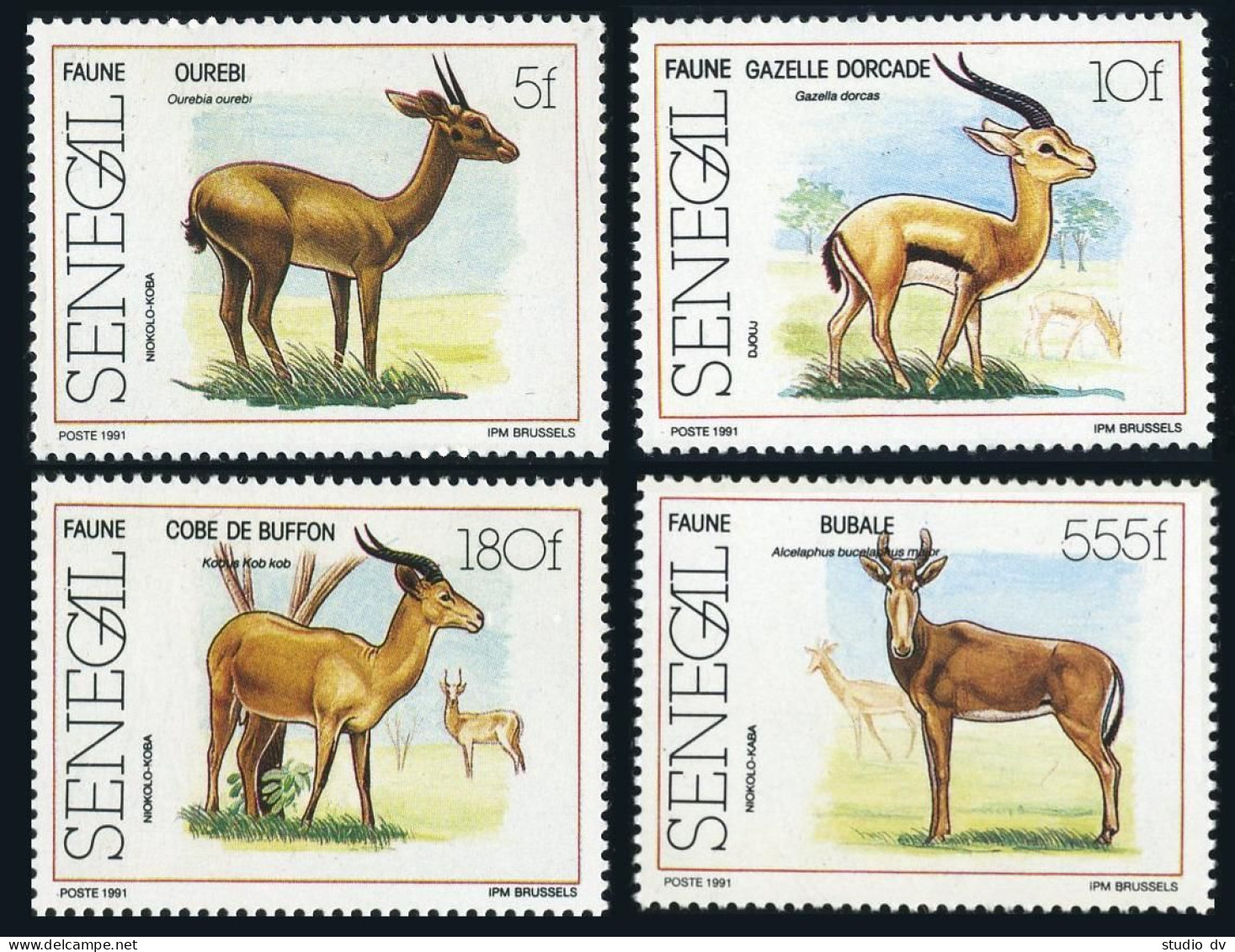 Senegal 924-927, MNH. Michel 1127-1130. Antelopes 1991. - Sénégal (1960-...)