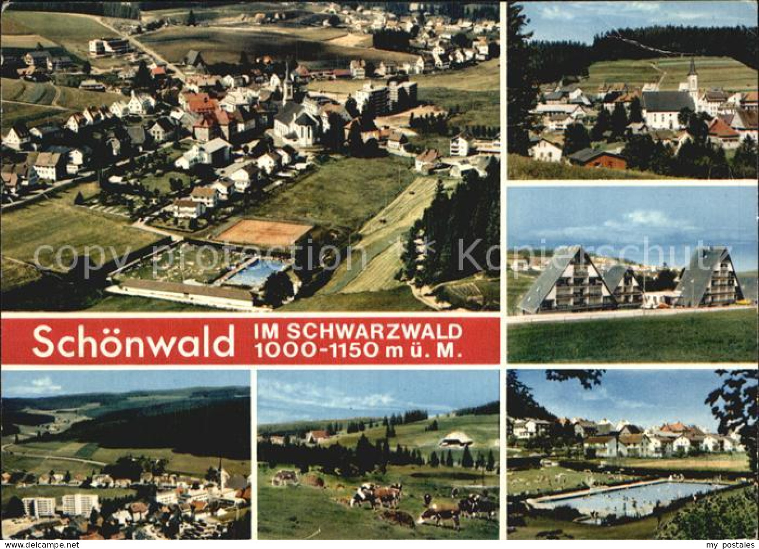72533522 Schoenwald Schwarzwald Fliegeraufnahme Teilansichten Schwimmbad Schoenw - Other & Unclassified