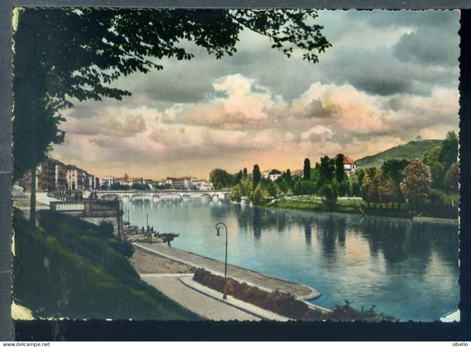 Torino - Tramonto Sul Po -  Viaggiata 1954  - Rif. Fx070 - Fiume Po