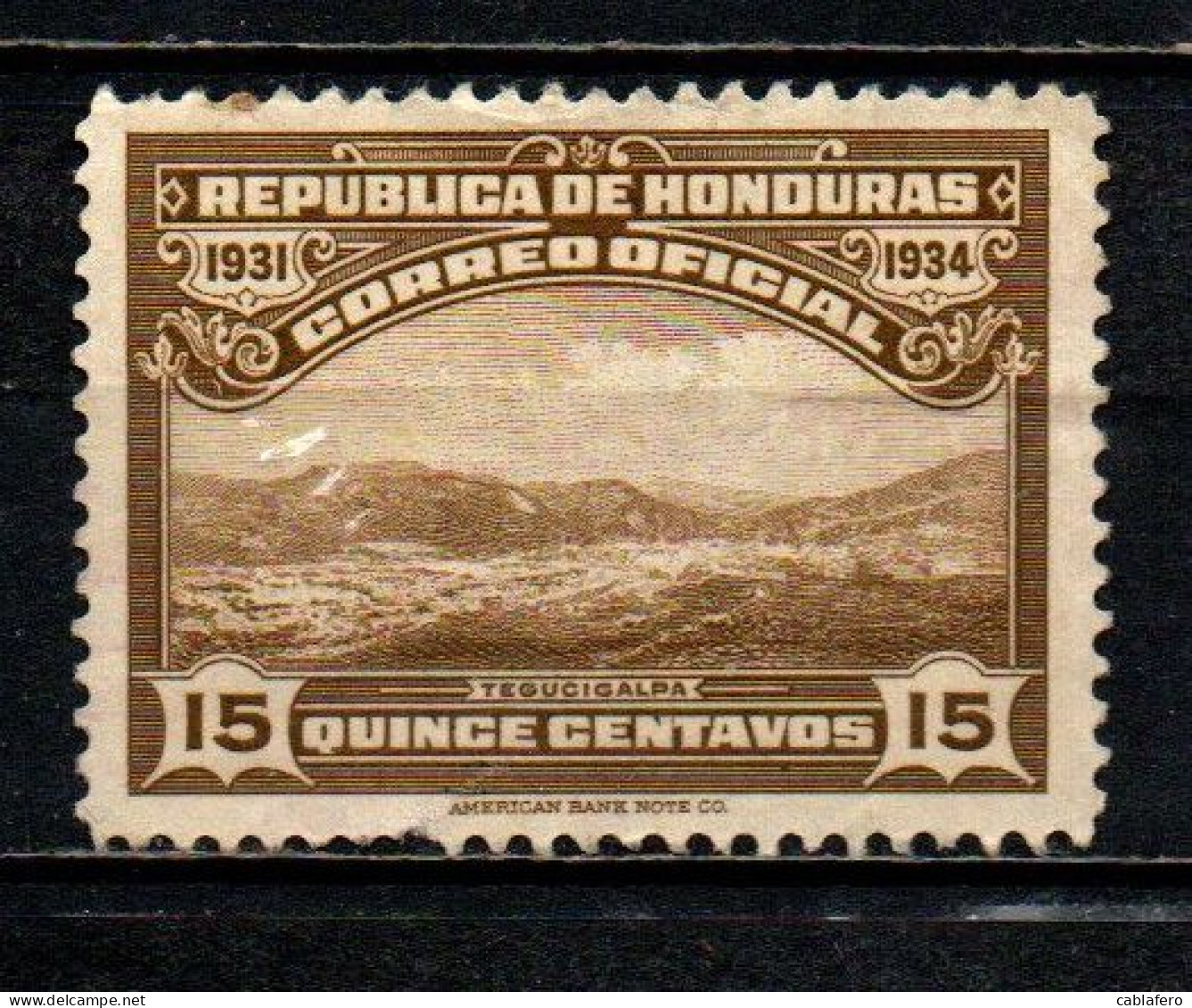 HONDURAS - 1931 - VEDUTA DI TEGUCIGALPA - SENZA GOMMA - Honduras