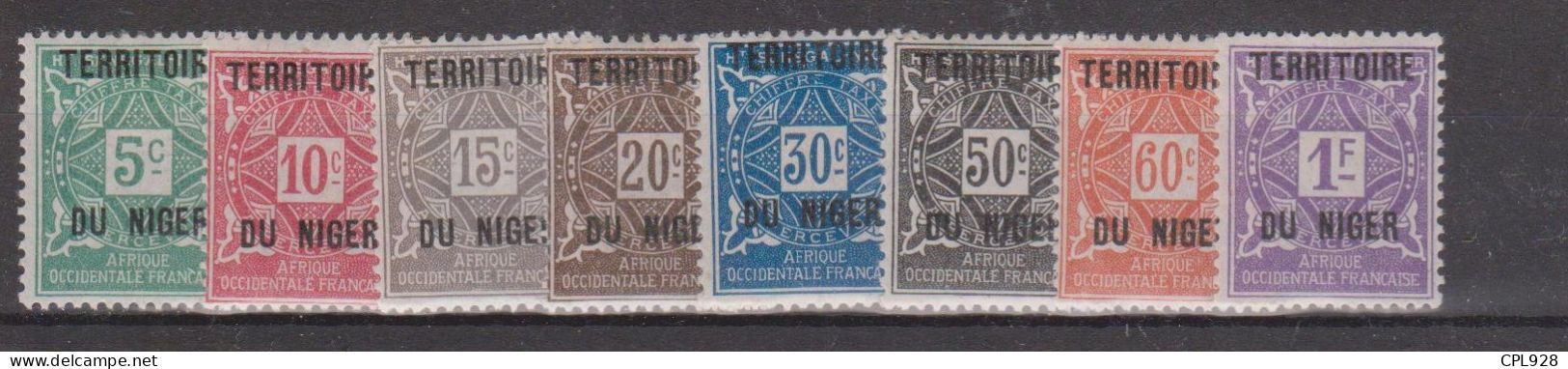 Niger Taxe N° 1 à 8 Avec Charnières - Unused Stamps