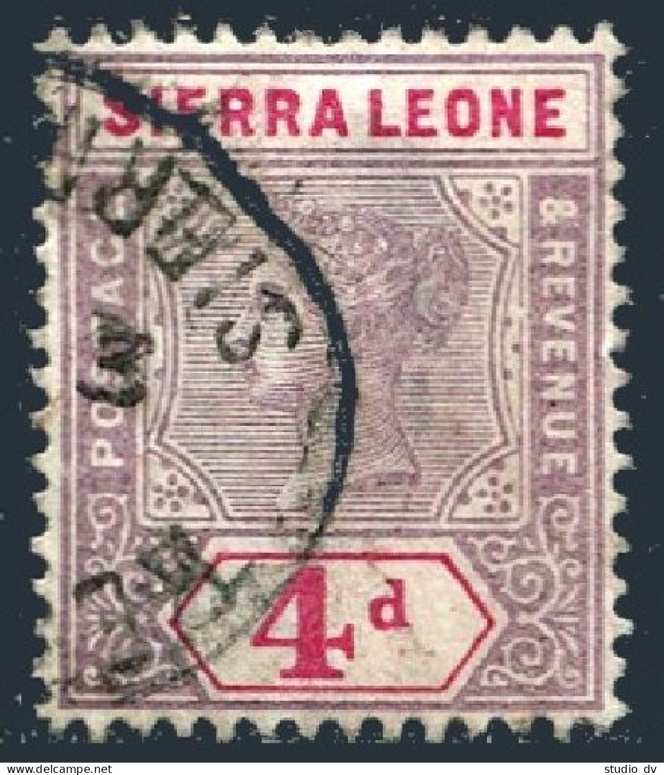 Sierra Leone 40, Used. Michel . Queen Victoria 1897. - Sierra Leone (1961-...)