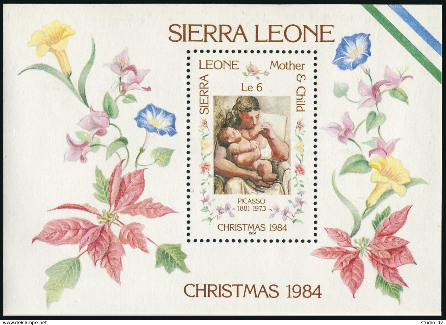 Sierra Leone 670, MNH. Michel 788 Bl.25. Christmas 1984. Picasso. - Sierra Leone (1961-...)