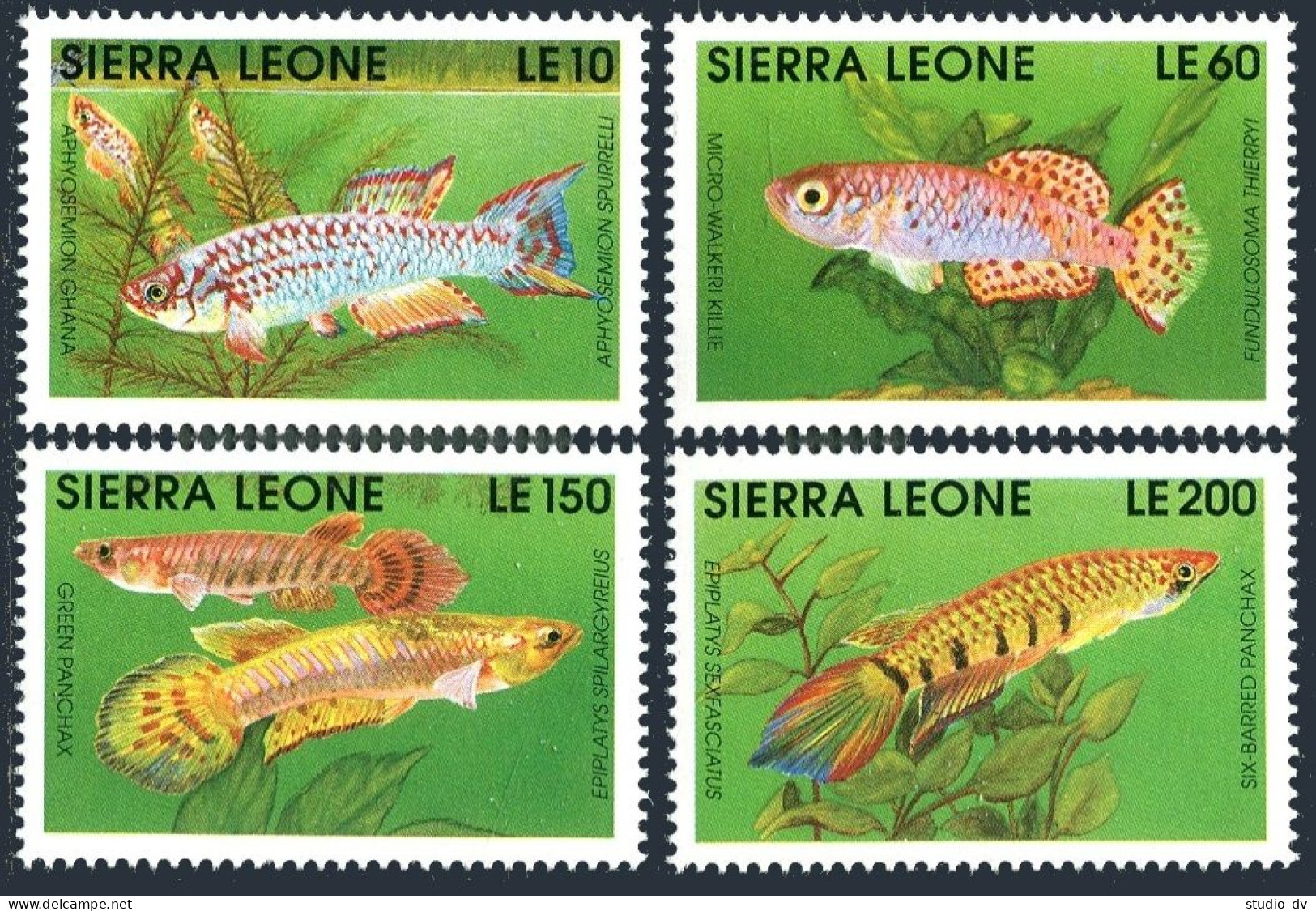 Sierra Leone 1355-1362,MNH.Michel 1631-1638. Fish 1991. - Sierra Leone (1961-...)
