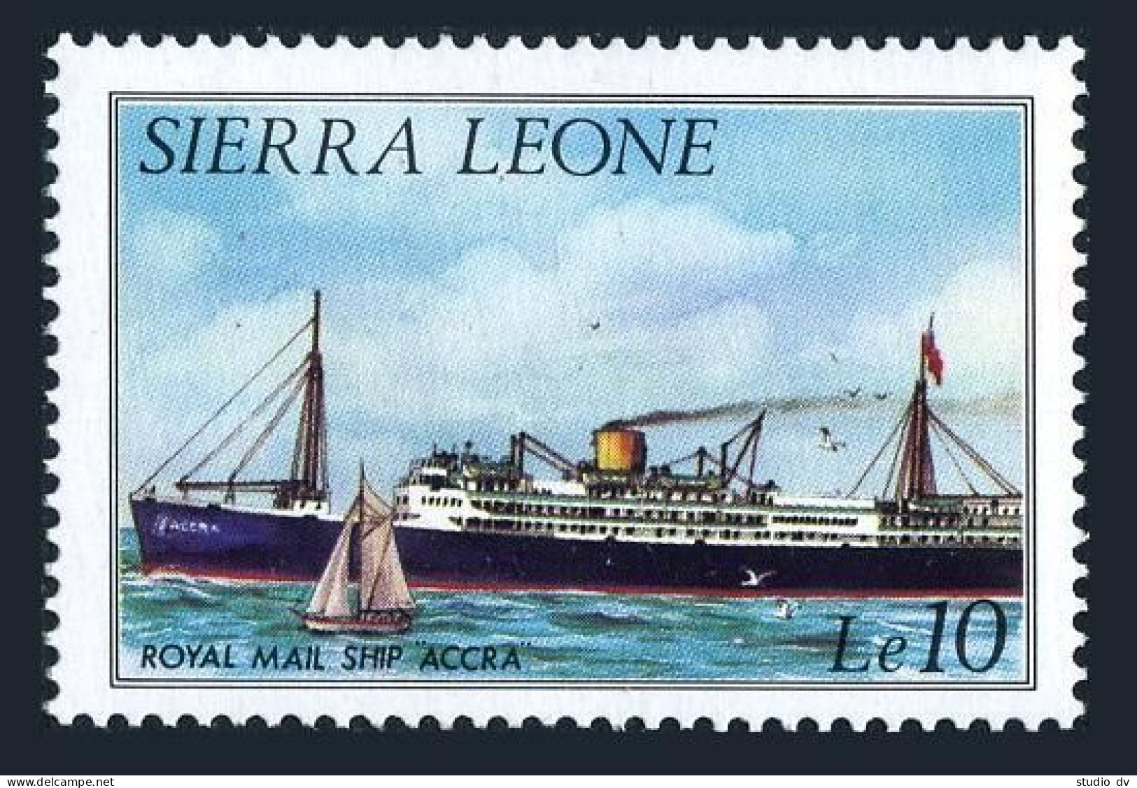 Sierra Leone 652,MNH.Michel 779. Historical Ships,1984.Royal Mail Ship ACCRA. - Sierra Leone (1961-...)