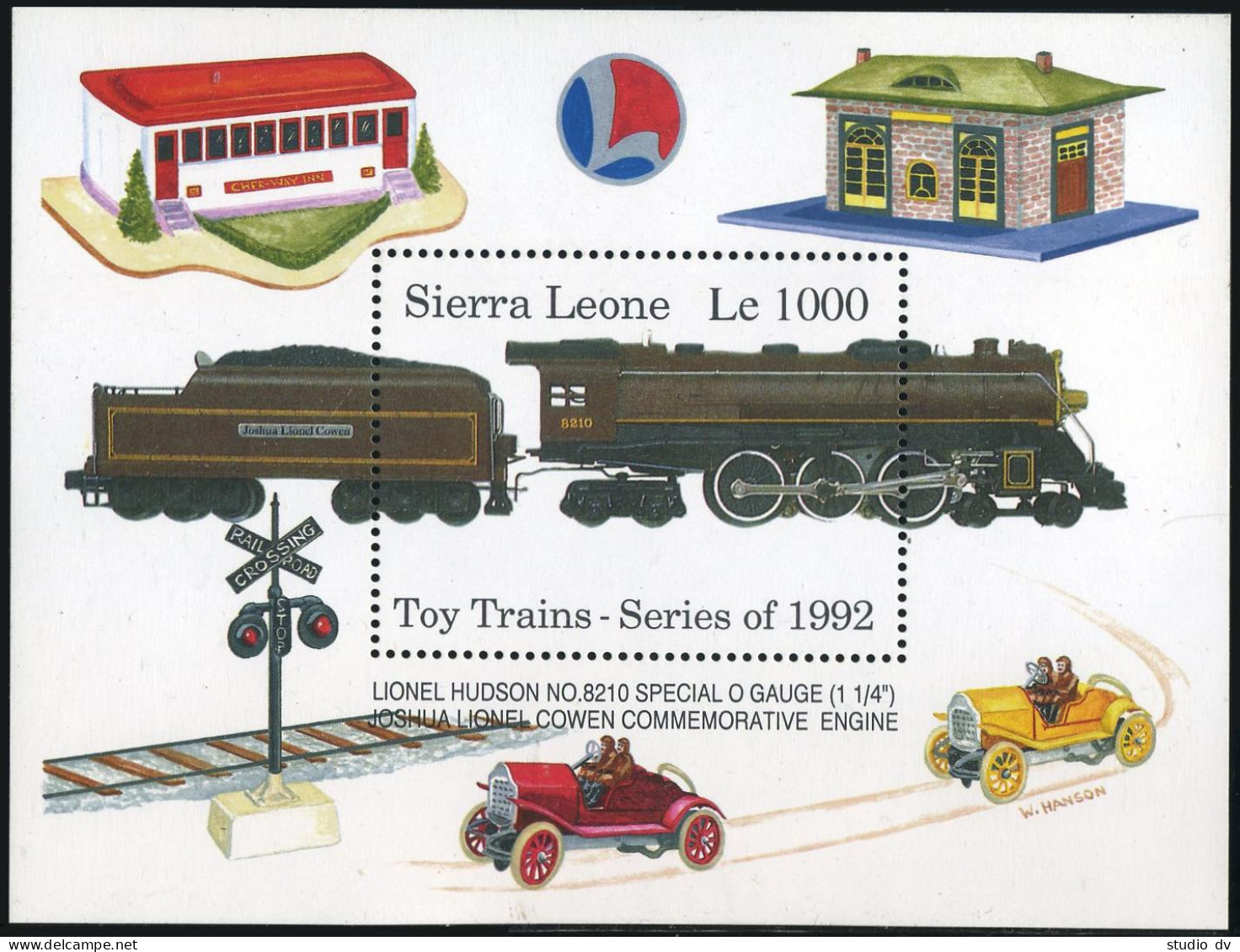 Sierra Leone 1550,MNH. Mi 1894 Bl.204. Model Trains,1992.Hudson No 8210 Special. - Sierra Leone (1961-...)