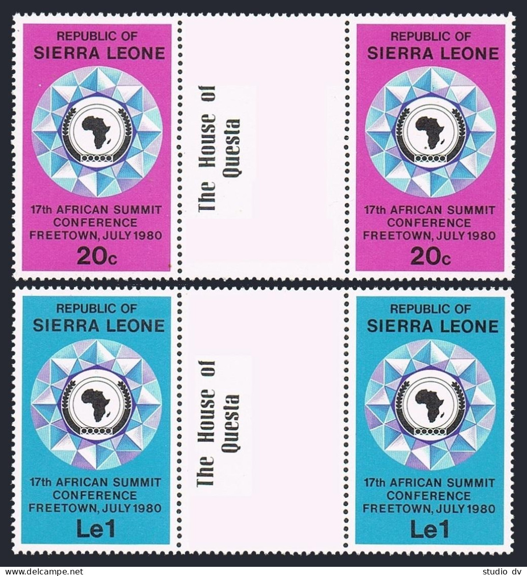 Sierra Leone 485-486 Gutter,MNH.Michel 612-613. African Summit Conference,1980. - Sierra Leone (1961-...)