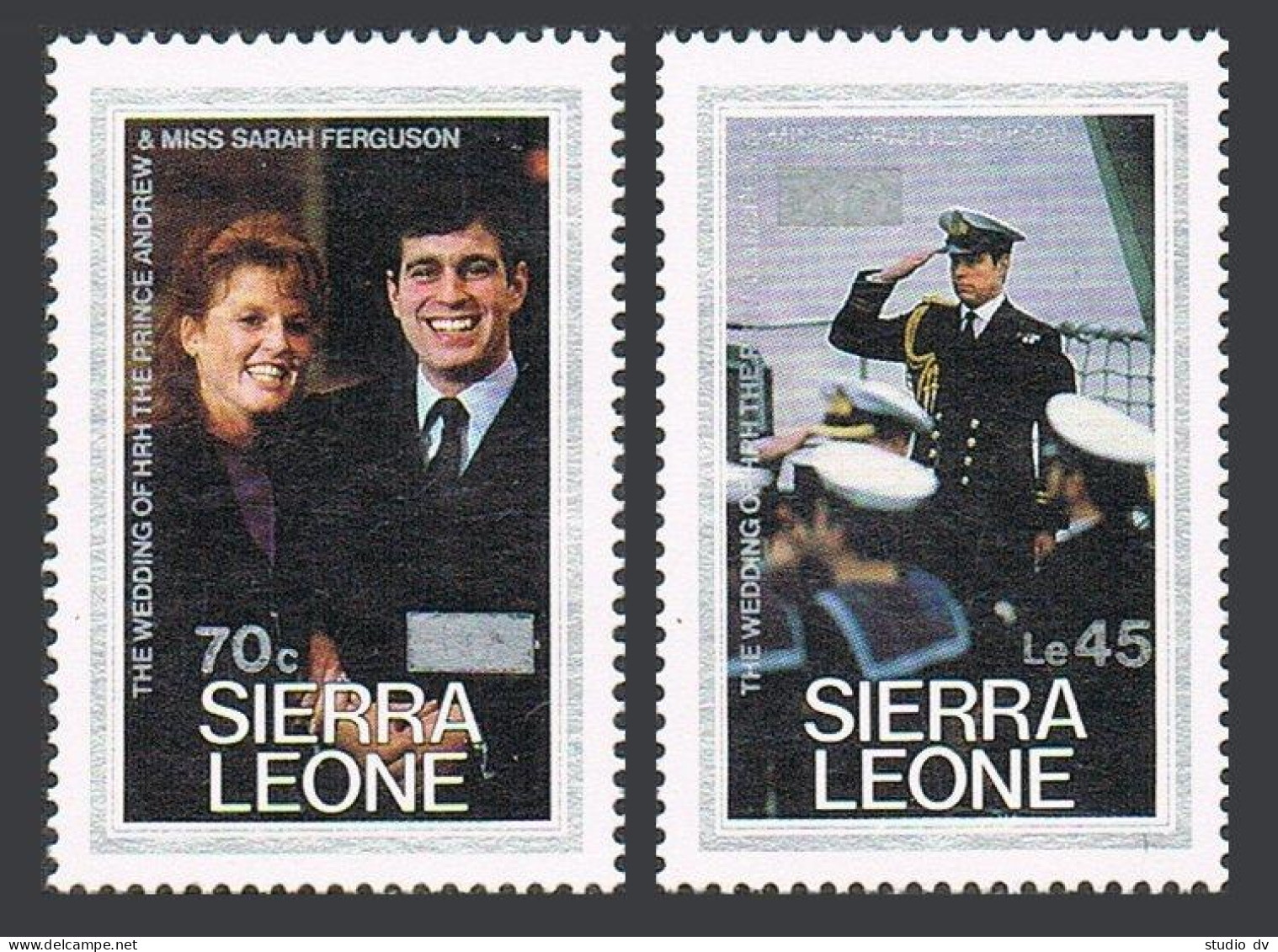 Sierra Leone 796-797,MNH.Michel 917,922. Wedding Prince Andrew,Sarah.New Value. - Sierra Leone (1961-...)