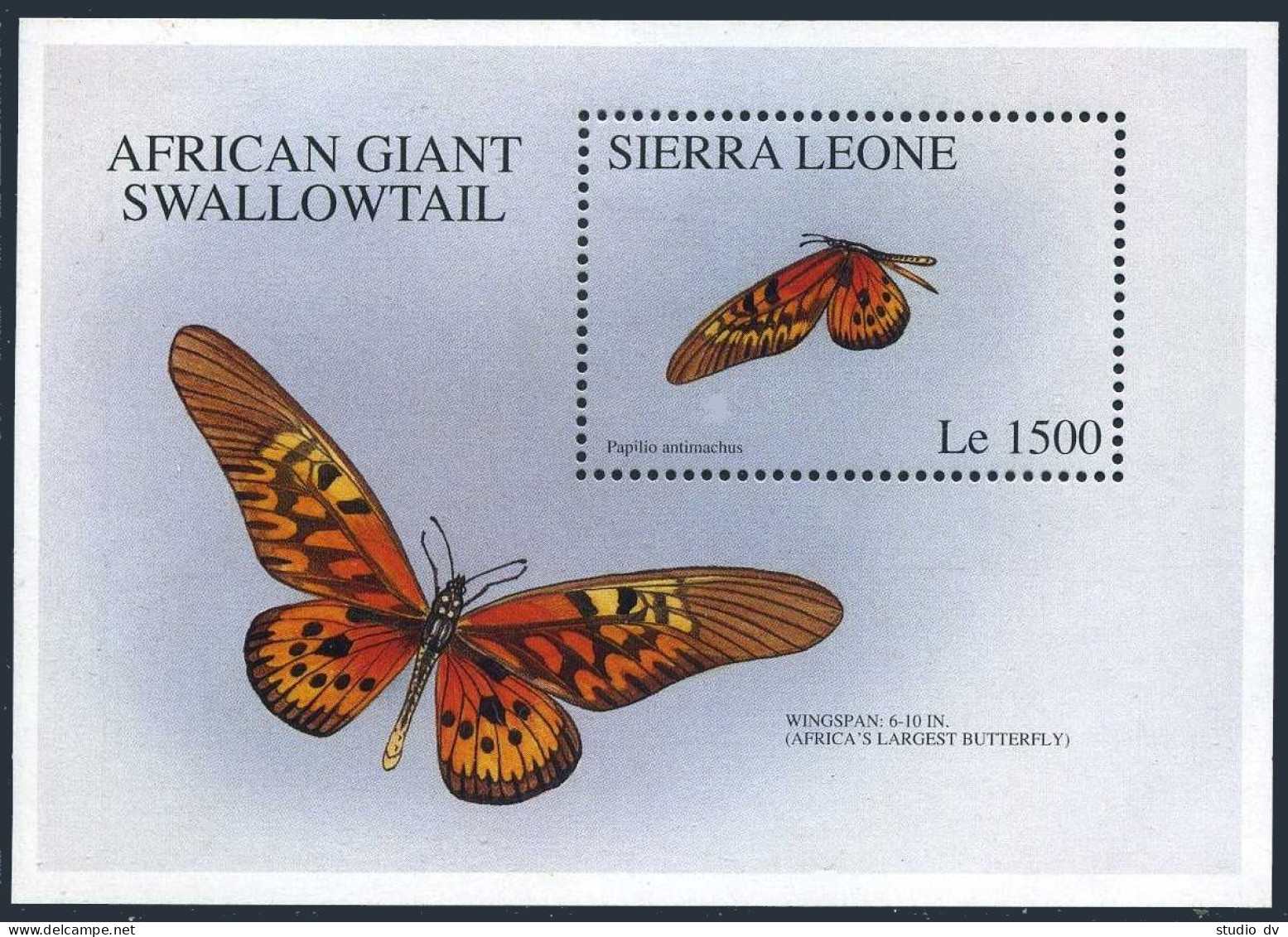 Sierra Leone 1911-1912 Sheets, Hinged. Butterflies 1996. - Sierra Leone (1961-...)