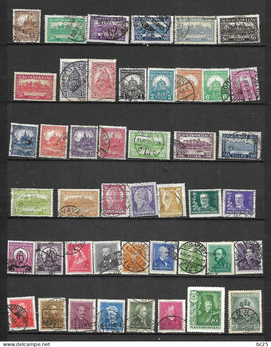 HONGRIE -102 TRES BEAUX TIMBRES NEUFS ET OBLITERES--SERIES COMPLETES-PAS D'EMINCES- BRADE MA COLLECTION-DEPUIS 1926-44- - Used Stamps