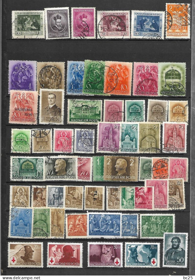 HONGRIE -102 TRES BEAUX TIMBRES NEUFS ET OBLITERES--SERIES COMPLETES-PAS D'EMINCES- BRADE MA COLLECTION-DEPUIS 1926-44- - Used Stamps