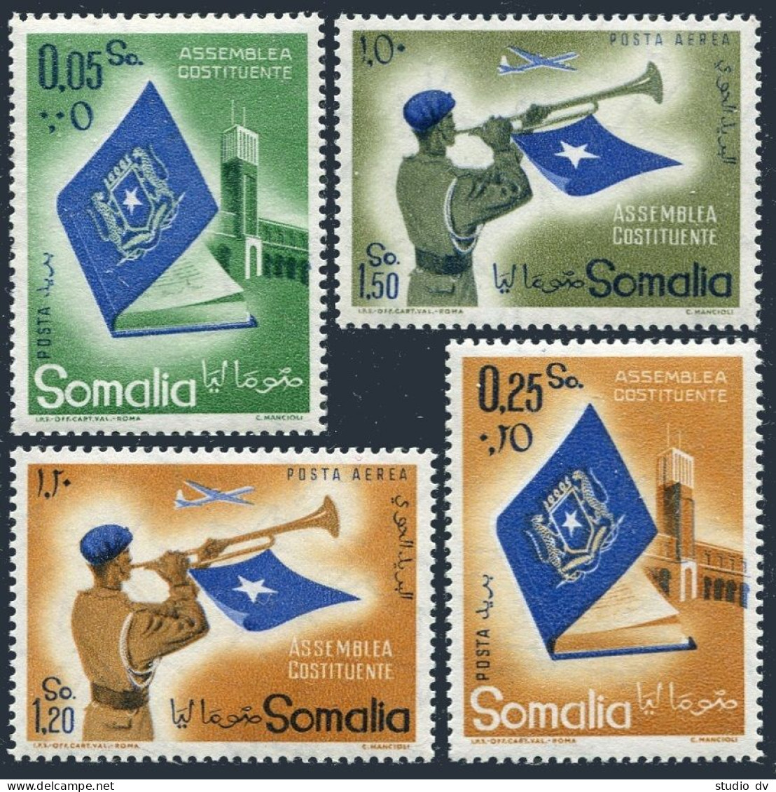 Somalia 228-229,C59-C60, MNH/MLH. Michel 340-349. Constituent Assembly, 1959. - Somalia (1960-...)