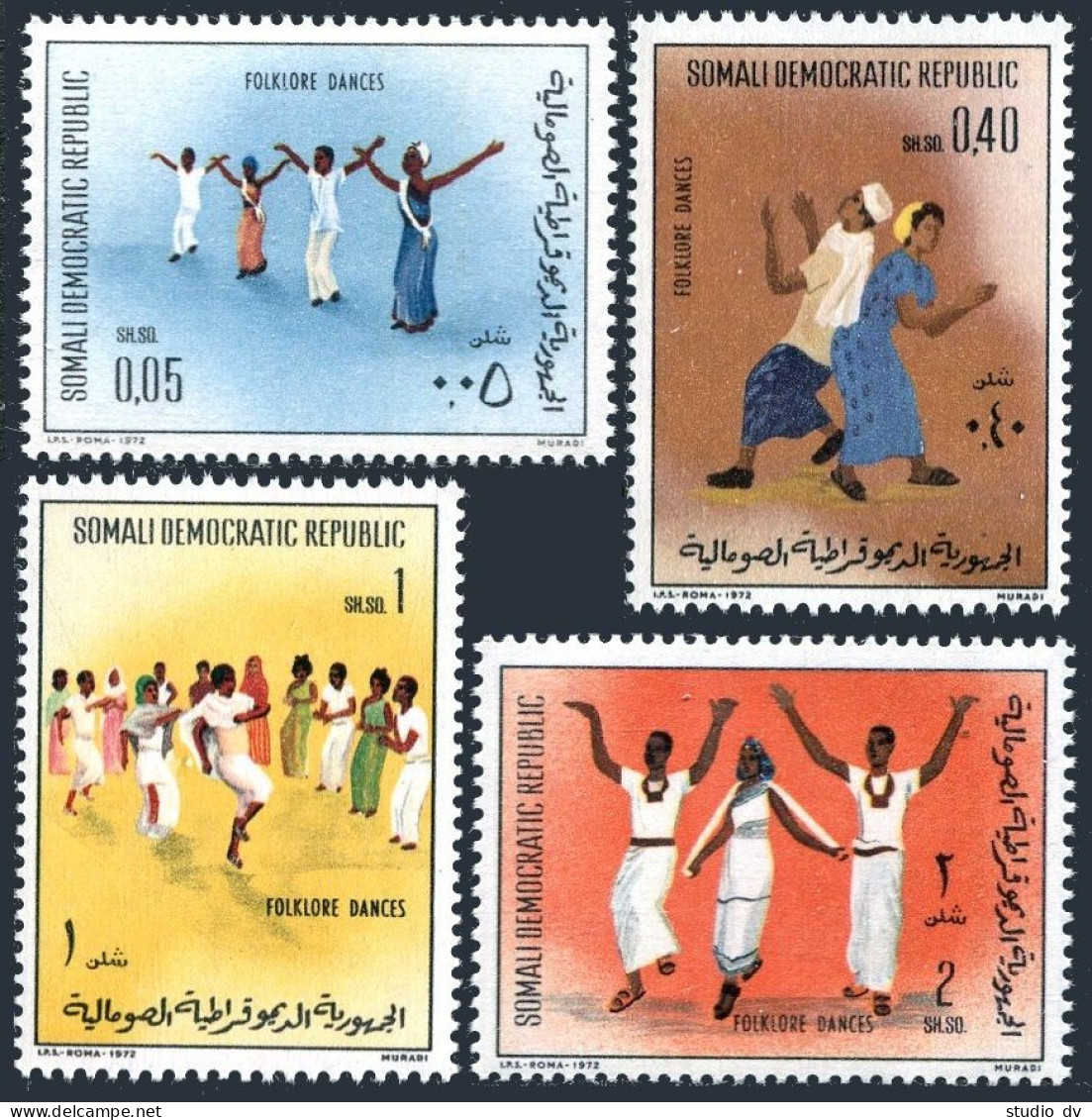 Somalia 396-399, MNH. Michel 199-202. Folk Dances 1973. - Somalie (1960-...)