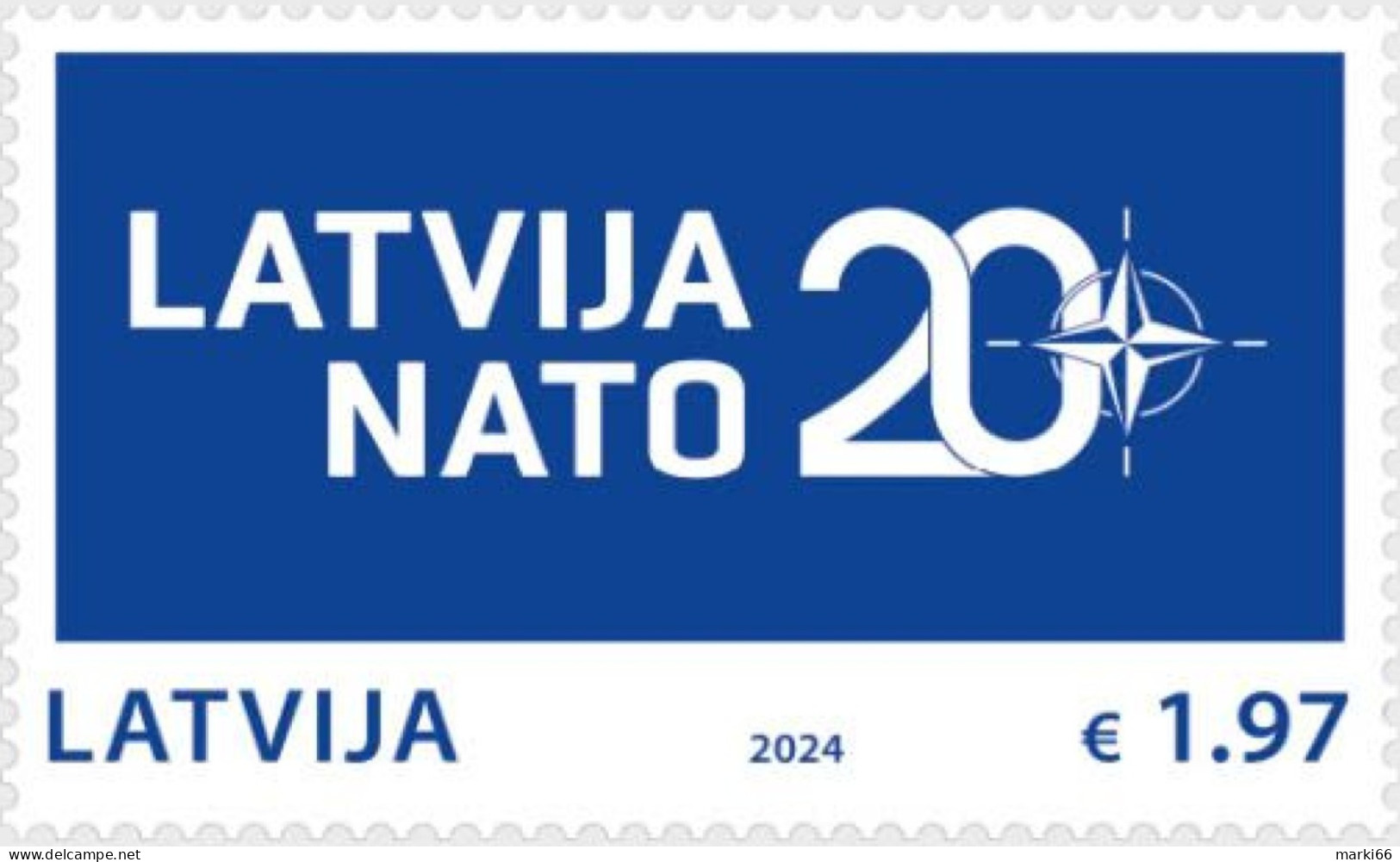 Latvia - 2024 - Latvia In NATO - 20 Years - Mint Stamp - Latvia