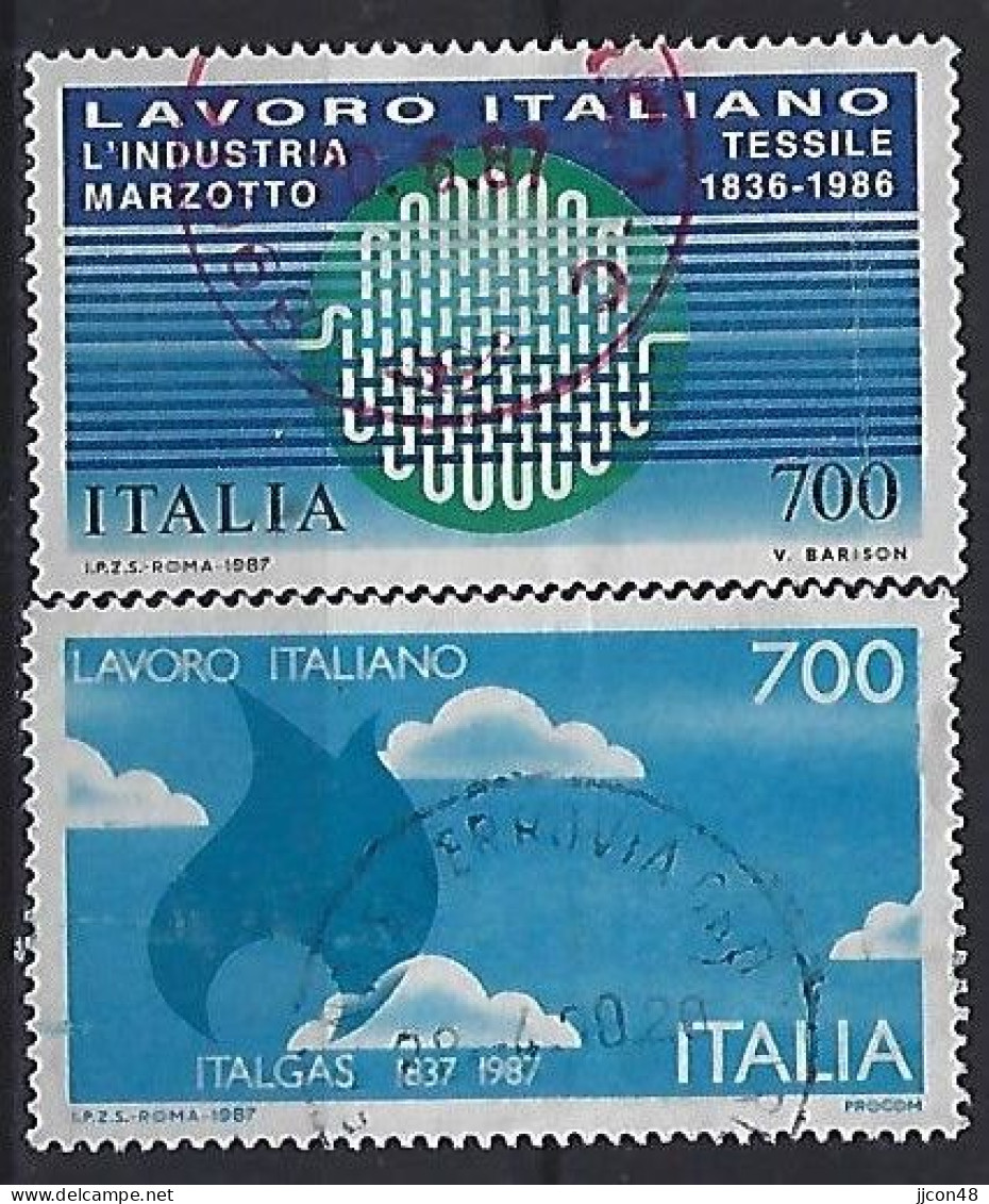 Italy 1987  Italienische Technologie Im Ausland  (o) Mi.2003-2004 - 1981-90: Oblitérés