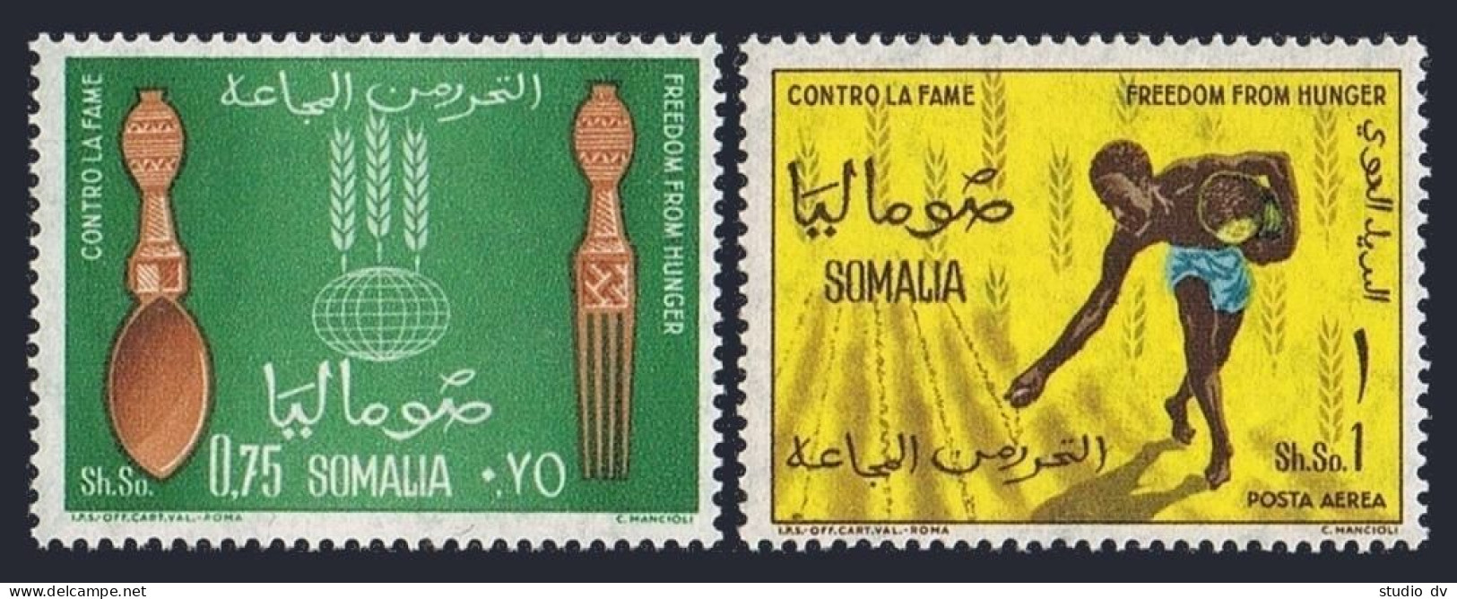 Somalia 269,C89, MNH. Michel 49-50. FAO Freedom From Hunger Campaign 1963. - Somalie (1960-...)