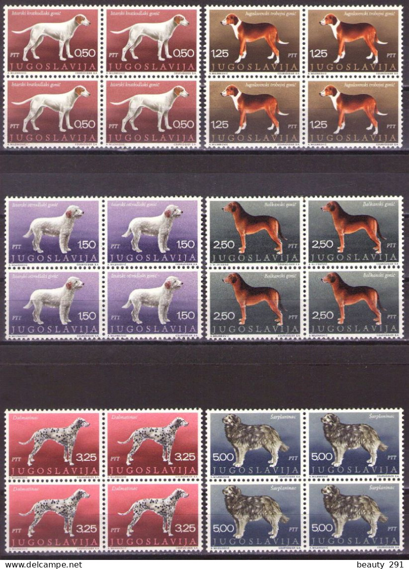 Yugoslavia 1970 - Animals - Fauna - Dogs - Mi 1390 -1395 - MNH**VF - Neufs